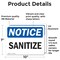 Signmission Sanitize, 10 in W x Rectangle, Vinyl Decal OS-2PACK-NS-D-710-L-18237 - alternate 5